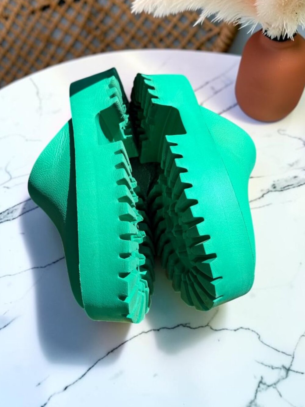 Jeffrey Campbell Bae Lugged Platform Mules in Green Size 8 - Picture 11 of 12